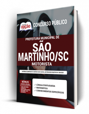 Apostila Prefeitura de São Martinho - SC - Motorista