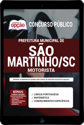 Apostila Prefeitura de São Martinho - SC PDF - Motorista