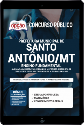 Apostila Prefeitura de Santo Antônio do Leste - MT em PDF - Ensino Fundamental
