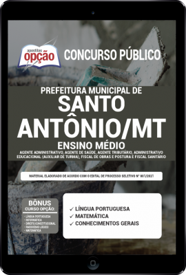 Apostila Prefeitura de Santo Antônio do Leste - MT em PDF - Ensino Médio