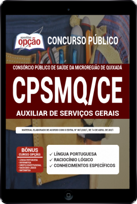 Apostila CPSMQ-CE em PDF - Auxiliar de Serviços Gerais