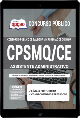 Apostila CPSMQ-CE em PDF - Assistente Administrativo