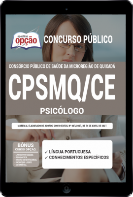 Apostila CPSMQ-CE em PDF - Psicólogo