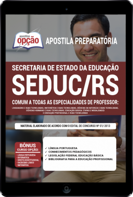 Apostila SEDUC-RS em PDF - Comum a Todas as Especialidades de Professor
