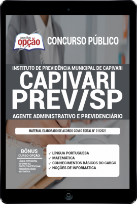 Apostila Capivari Prev - SP em PDF - Agente Administrativo e Previdênciário
