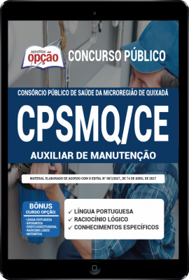 Apostila CPSMQ-CE em PDF - Auxiliar de Manutenção