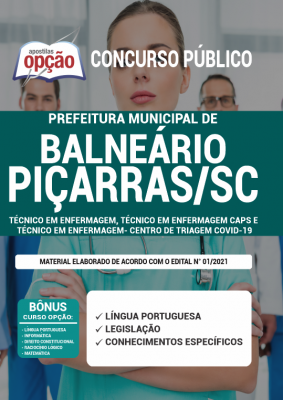 Apostila Prefeitura de Balneário Piçarras - SC - Técnico em Enfermagem