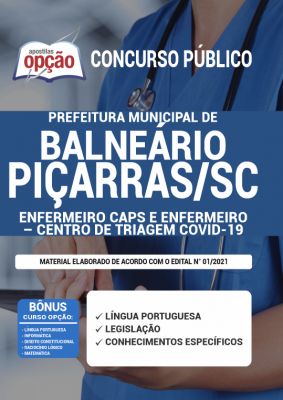 Apostila Prefeitura de Balneário Piçarras - SC - Enfermeiro