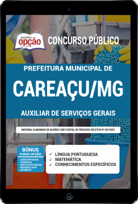 Apostila Prefeitura de Careaçu - MG em PDF - Auxiliar de Serviços Gerais