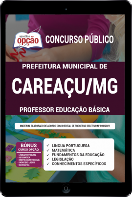 Apostila Prefeitura de Careaçu - MG em PDF - Professor Educação Básica