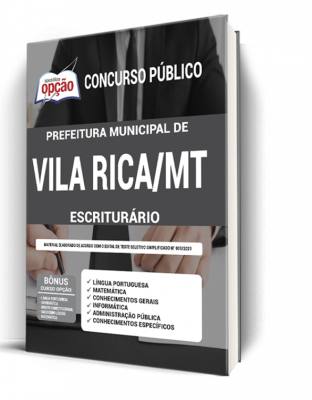 Apostila Prefeitura de Vila Rica - MT - Escriturário