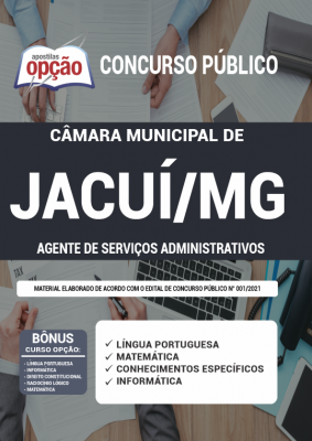 Apostila Câmara de Jacuí - MG - Agente de Serviços Administrativos