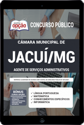 Apostila Câmara de Jacuí - MG em PDF - Agente de Serviços Administrativos