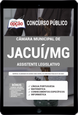 Apostila Câmara de Jacuí - MG em PDF - Assistente Legislativo