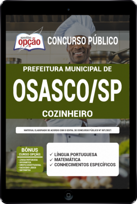 Apostila Prefeitura de Osasco - SP em PDF - Cozinheiro