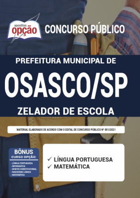 Apostila Prefeitura de Osasco - SP - Zelador de Escola
