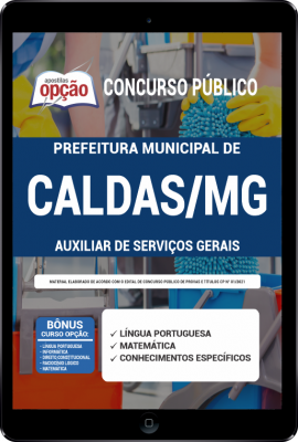 Apostila Prefeitura de Caldas - MG em PDF - Auxiliar de Serviços Gerais