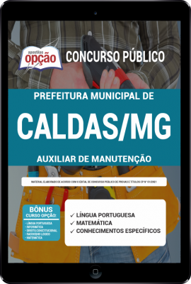 Apostila Prefeitura de Caldas - MG em PDF - Auxiliar de Manutenção