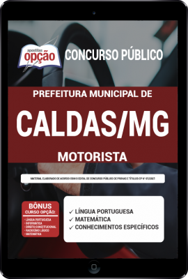 Apostila Prefeitura de Caldas - MG em PDF - Motorista