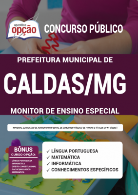 Apostila Prefeitura de Caldas - MG - Monitor de Ensino Especial