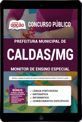 Apostila Prefeitura de Caldas - MG em PDF - Monitor de Ensino Especial