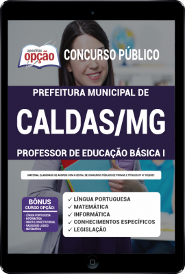 Apostila Prefeitura de Caldas - MG em PDF - Professor de Educação Básica I