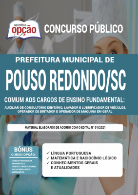 Apostila Prefeitura de Pouso Redondo - SC-  Comum aos Cargos de Ensino Fundamental