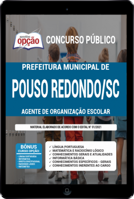 Apostila Prefeitura de Pouso Redondo - SC em PDF - Agente de Organização Escolar