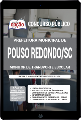 Apostila Prefeitura de Pouso Redondo - SC em PDF - Monitor de Transporte Escolar
