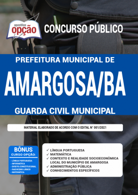 Apostila Prefeitura de Amargosa - BA - Guarda Civil Municipal