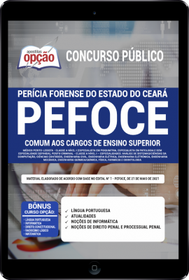 Apostila PEFOCE em PDF - Comum aos Cargos de Ensino Superior