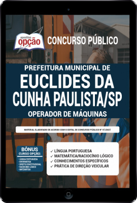 Apostila Prefeitura de Euclides da Cunha Paulista - SP em PDF - Operador de Máquinas