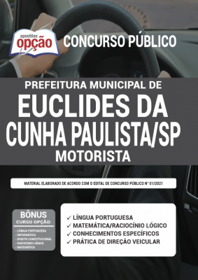 Apostila Prefeitura de Euclides da Cunha- SP - Motorista