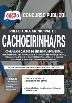 Apostila Prefeitura de Cachoeirinha - RS - Comum aos Cargos de Ensino Fundamental