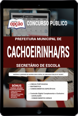 Apostila Prefeitura de Cachoeirinha - RS em PDF - Secretário de Escola