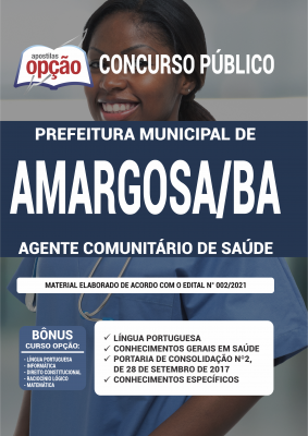 Apostila Prefeitura de Amargosa - BA - Agente Comunitário de Saúde