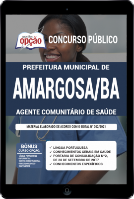 Apostila Prefeitura de Amargosa - BA em PDF - Agente Comunitário de Saúde