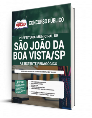 Apostila Prefeitura de São João da Boa Vista - SP - Assistente Pedagógico