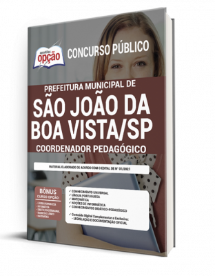 Apostila Prefeitura de São João da Boa Vista - SP - Coordenador Pedagógico