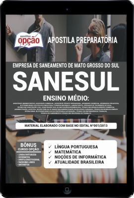 Apostila SANESUL-MS em PDF - Ensino Médio