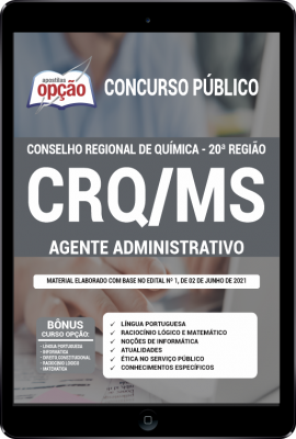 Apostila CRQ-MS em PDF - Agente Administrativo