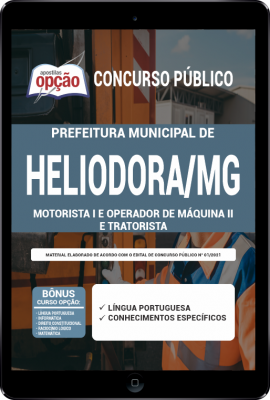 Apostila Prefeitura de Heliodora - MG em PDF - Motorista I e Operador de Máquina II e Tratorista