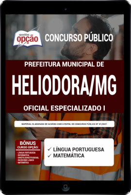 Apostila Prefeitura de Heliodora - MG em PDF - Oficial Especializado I