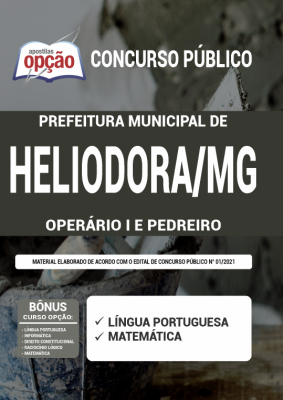 Apostila Prefeitura de Heliodora - MG - Operário I e Pedreiro