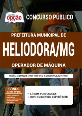 Apostila Prefeitura de Heliodora - MG - Operador de Máquina