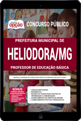 Apostila Prefeitura de Heliodora - MG em PDF - Professor de Educação Básica