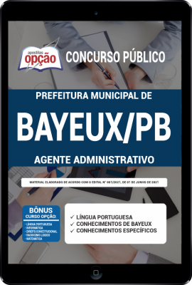 Apostila Prefeitura de Bayeux - PB em PDF - Agente Administrativo