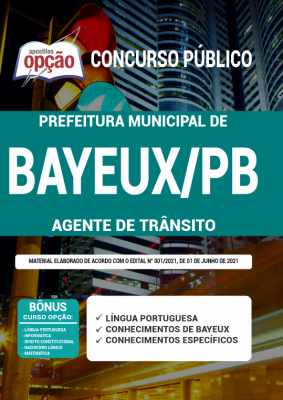 Apostila Prefeitura de Bayeux - PB - Agente de Trânsito