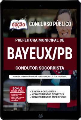 Apostila Prefeitura de Bayeux - PB em PDF - Condutor Socorrista