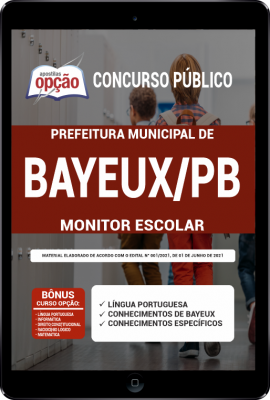 Apostila Prefeitura de Bayeux - PB PDF - Monitor Escolar